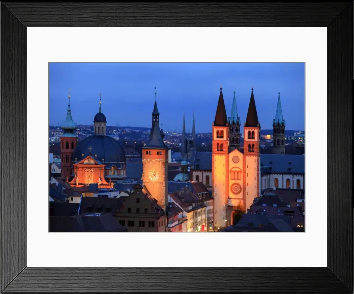 Framed Print : Od Town with cathedral, Wurzburg, Franconia, Bavaria, Germany, Europe Framed Print : Od Town with cathedral, Wurzburg, Franconia, Bavaria, Germany, Europe