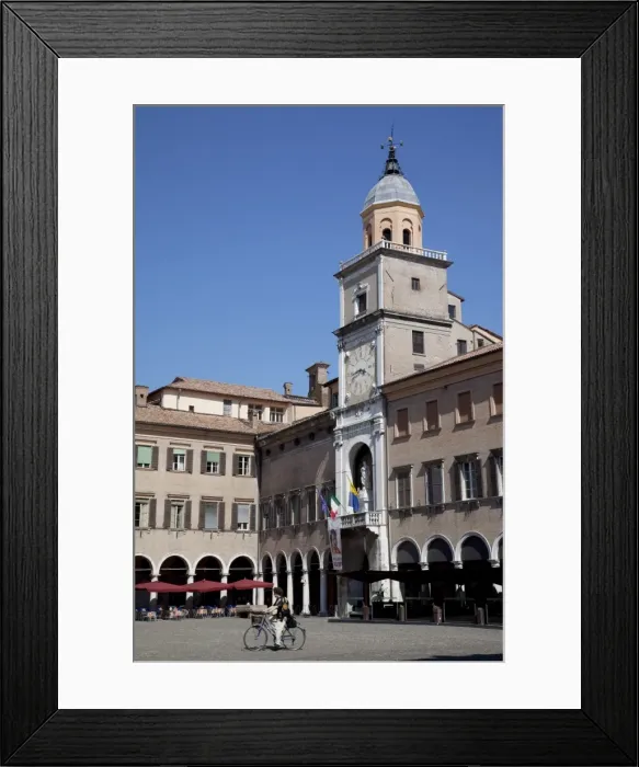 Framed Print : Clock Tower, Piazza Grande, UNESCO World Heritage Site, Modena, Emilia Romagna Framed Print : Clock Tower, Piazza Grande, UNESCO World Heritage Site, Modena, Emilia Romagna