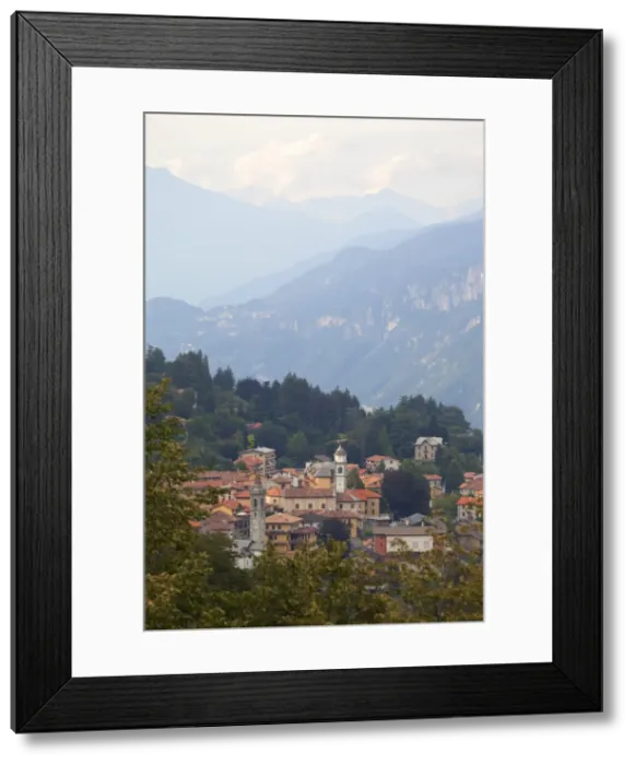 Framed Print : View of mountain village of Civenna, Bellagio, Lake Como, Lombardy, Italy, Europe Framed Print : View of mountain village of Civenna, Bellagio, Lake Como, Lombardy, Italy, Europe