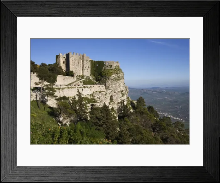 Framed Print : Castello di Venere, Erice, Sicily, Italy, Europe