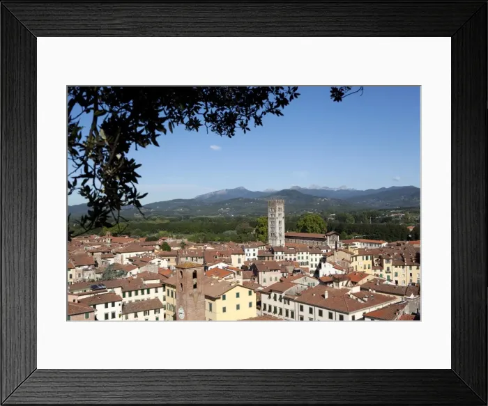 Framed Print : View of Lucca from the Giunigi Tower, Lucca, Tuscany, Italy, Europe Framed Print : View of Lucca from the Giunigi Tower, Lucca, Tuscany, Italy, Europe