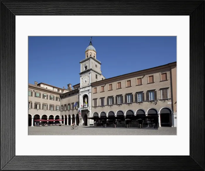 Framed Print : Piazza Grande Clock Tower, Modena, Emilia Romagna, Italy, Europe Framed Print : Piazza Grande Clock Tower, Modena, Emilia Romagna, Italy, Europe