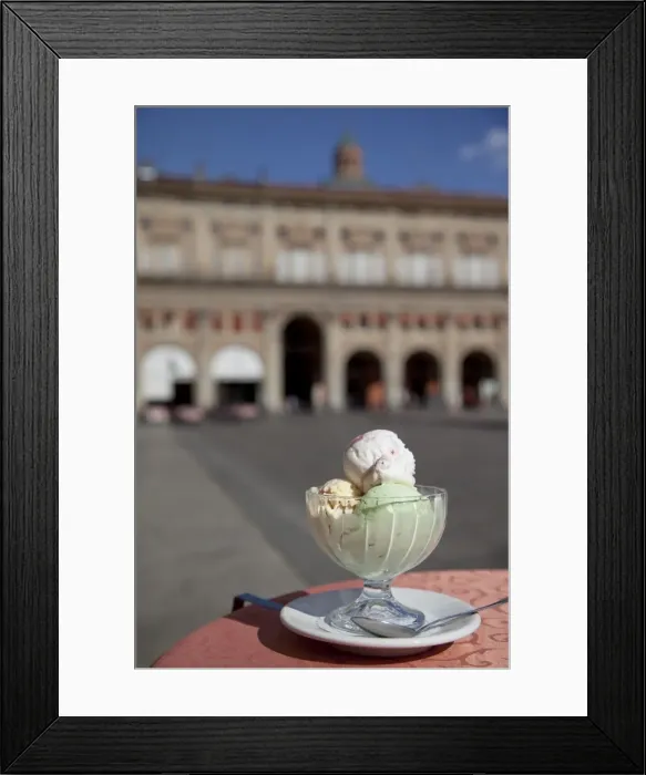 Framed Print : Italian icecream, Piazza Maggiore, Bologna, Emilia Romagna, Italy, Europe Framed Print : Italian icecream, Piazza Maggiore, Bologna, Emilia Romagna, Italy, Europe