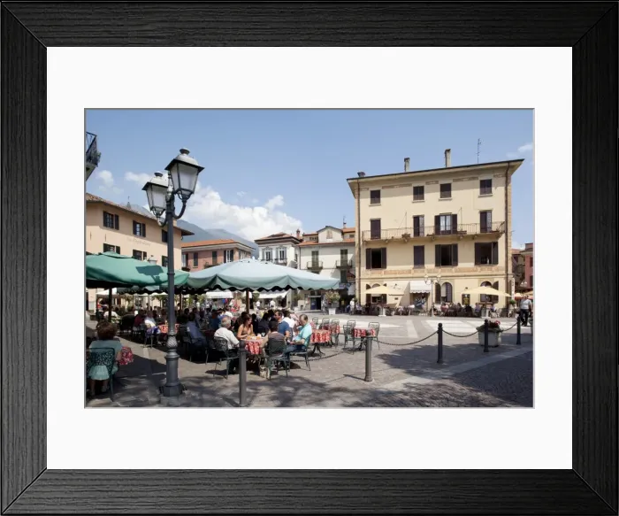 Framed Print : Piazza and cafe, Menaggio, Lake Como, Lombardy, Italy, Europe Framed Print : Piazza and cafe, Menaggio, Lake Como, Lombardy, Italy, Europe