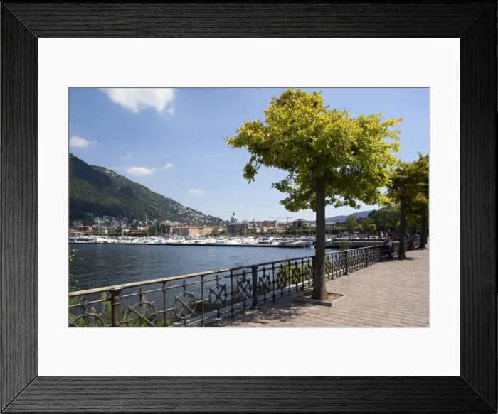 Framed Print : View of town from lakeside, Como, Lake Como, Lombardy, Italian Lakes, Italy, Europe Framed Print : View of town from lakeside, Como, Lake Como, Lombardy, Italian Lakes, Italy, Europe