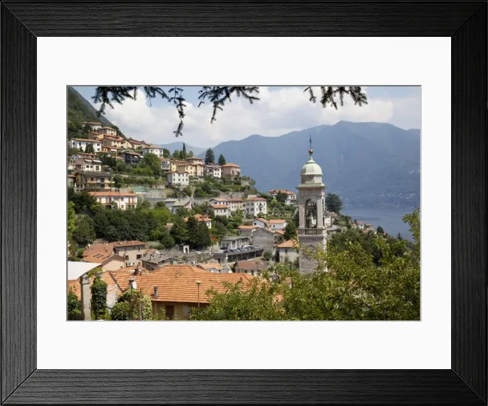 Framed Print : Lakeside village, Lake Como, Lombardy, Italian Lakes, Italy, Europe Framed Print : Lakeside village, Lake Como, Lombardy, Italian Lakes, Italy, Europe