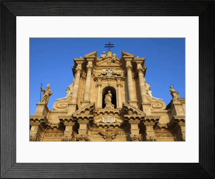 Framed Print : Duomo facade, Piazza Del Duomo, Siracusa, Sicily, Italy, Europe