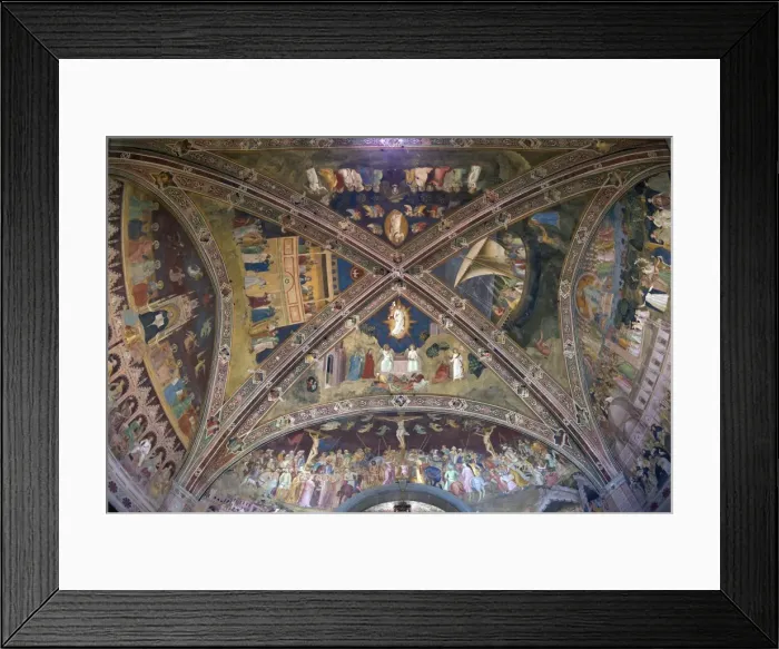 Framed Print : Ceiling frescoes by Andrea di Bonaiuto, Spanish Chapel, Santa Maria Novella Framed Print : Ceiling frescoes by Andrea di Bonaiuto, Spanish Chapel, Santa Maria Novella