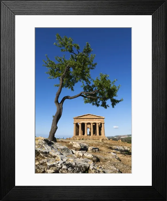 Framed Print : Tempio di Concordia (Concord) and almond tree, Valle dei Templi, UNESCO World Heritage Site Framed Print : Tempio di Concordia (Concord) and almond tree, Valle dei Templi, UNESCO World Heritage Site