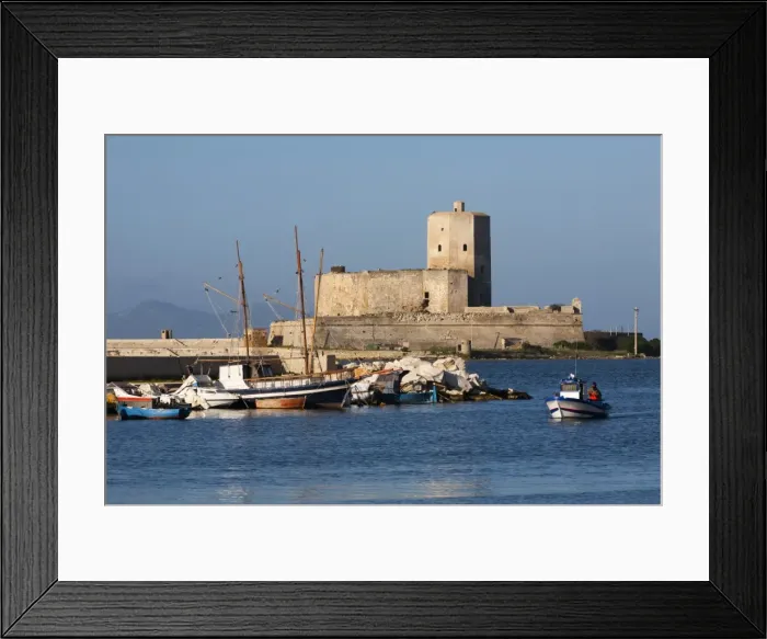 Framed Print : The harbour, Trapani, Sicily, Italy, Mediterranean, Europe Framed Print : The harbour, Trapani, Sicily, Italy, Mediterranean, Europe