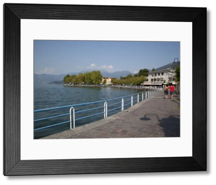 Framed Print : Promenade, Iseo, Lake Iseo, Lombardy, Italian Lakes, Italy, Europe Framed Print : Promenade, Iseo, Lake Iseo, Lombardy, Italian Lakes, Italy, Europe