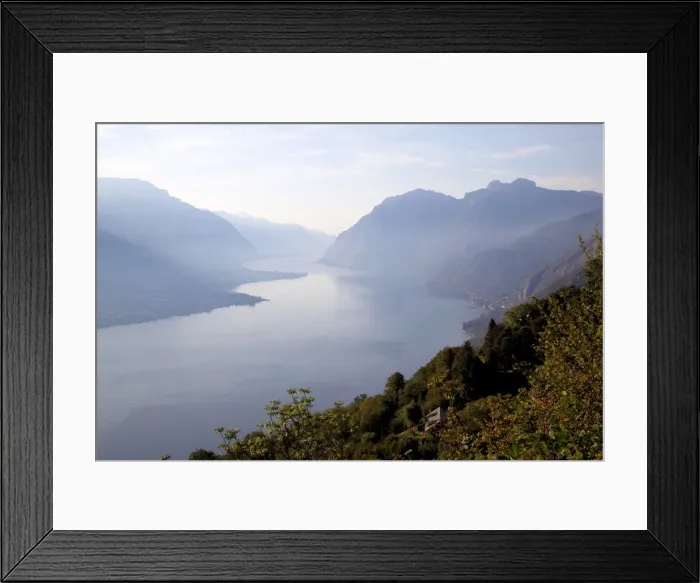 Framed Print : View towards Lecco at sunrise, Civenna, Bellagio, Lake Como, Lombardy, Italian Lakes Framed Print : View towards Lecco at sunrise, Civenna, Bellagio, Lake Como, Lombardy, Italian Lakes