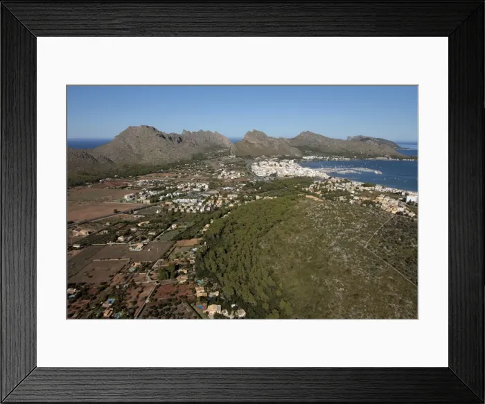 Framed Print : Tramuntana Mountains and Port de Pollenca, Mallorca, Balearic Islands, Spain Framed Print : Tramuntana Mountains and Port de Pollenca, Mallorca, Balearic Islands, Spain