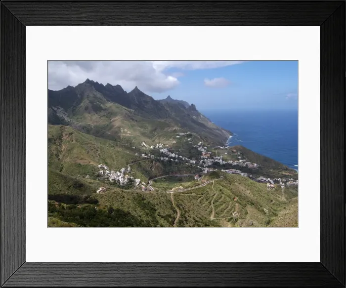 Framed Print : Anaga Mountains and Almaciga, Tenerife, Canary Islands, Spain, Atlantic, Europe Framed Print : Anaga Mountains and Almaciga, Tenerife, Canary Islands, Spain, Atlantic, Europe
