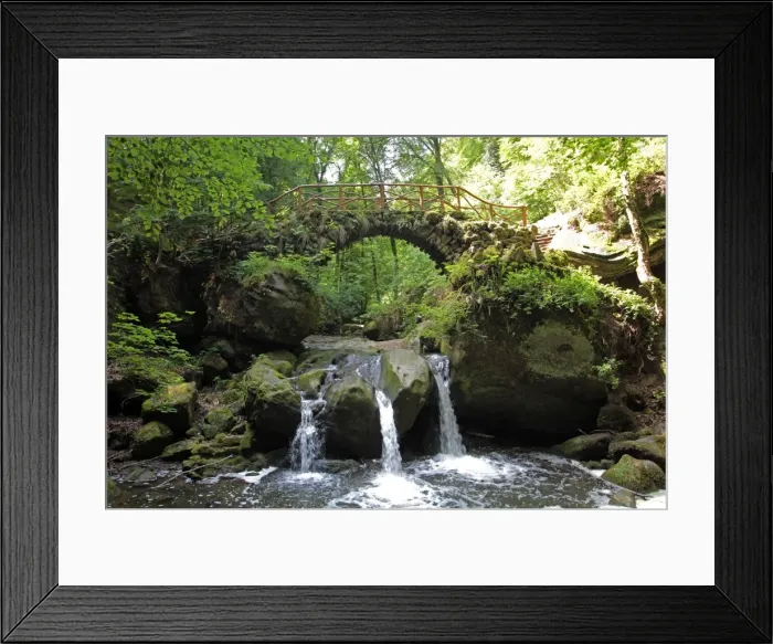 Framed Print : Waterfall Schiessentumpel at Mullerthal, Luxembourg, Europe Framed Print : Waterfall Schiessentumpel at Mullerthal, Luxembourg, Europe