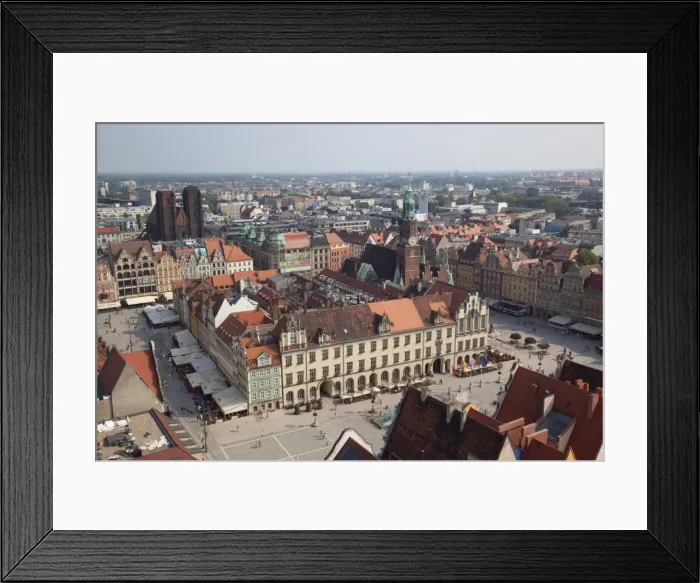Framed Print : Market Square from St. Elisabeth Church, Old Town, Wroclaw, Silesia, Poland, Europe Framed Print : Market Square from St. Elisabeth Church, Old Town, Wroclaw, Silesia, Poland, Europe