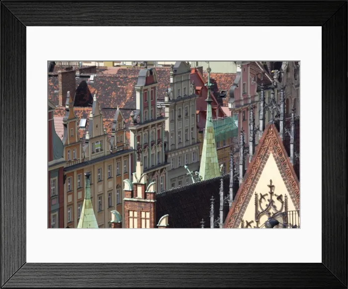 Framed Print : Old Town view from Marii Magdaleny Church, Wroclaw, Silesia, Poland, Europe Framed Print : Old Town view from Marii Magdaleny Church, Wroclaw, Silesia, Poland, Europe