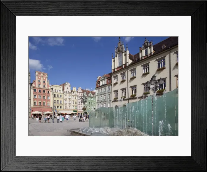 Framed Print : Market Square and fountain, Old Town, Wroclaw, Silesia, Poland, Europe Framed Print : Market Square and fountain, Old Town, Wroclaw, Silesia, Poland, Europe