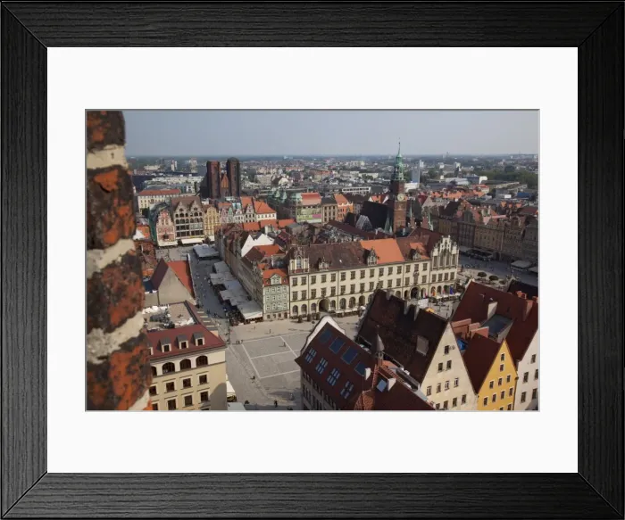Framed Print : Market Square from St. Elisabeth Church, Old Town, Wroclaw, Silesia, Poland, Europe Framed Print : Market Square from St. Elisabeth Church, Old Town, Wroclaw, Silesia, Poland, Europe