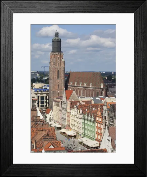 Framed Print : Old Town view from Marii Magdaleny Church, Wroclaw, Silesia, Poland, Europe Framed Print : Old Town view from Marii Magdaleny Church, Wroclaw, Silesia, Poland, Europe