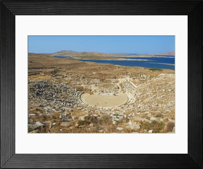 Framed Print : The Theatre, Quarter of the Theatre, archaeological site, Delos, UNESCO World Heritage Site Framed Print : The Theatre, Quarter of the Theatre, archaeological site, Delos, UNESCO World Heritage Site