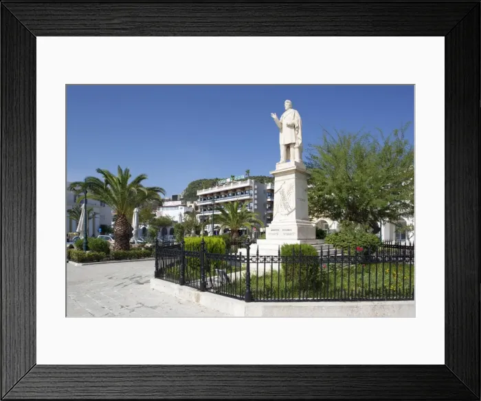 Framed Print : Statue in main square, Zakynthos Town, Zakynthos, Ionian Islands, Greek Islands Framed Print : Statue in main square, Zakynthos Town, Zakynthos, Ionian Islands, Greek Islands