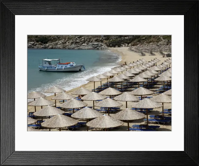 Framed Print : Paradise Beach, Mykonos, Cyclades Islands, Greek Islands, Greece, Europe Framed Print : Paradise Beach, Mykonos, Cyclades Islands, Greek Islands, Greece, Europe