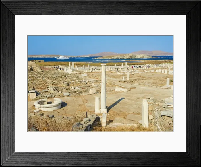 Framed Print : Archaeological site, Delos, UNESCO World Heritage Site, Cyclades Islands Framed Print : Archaeological site, Delos, UNESCO World Heritage Site, Cyclades Islands