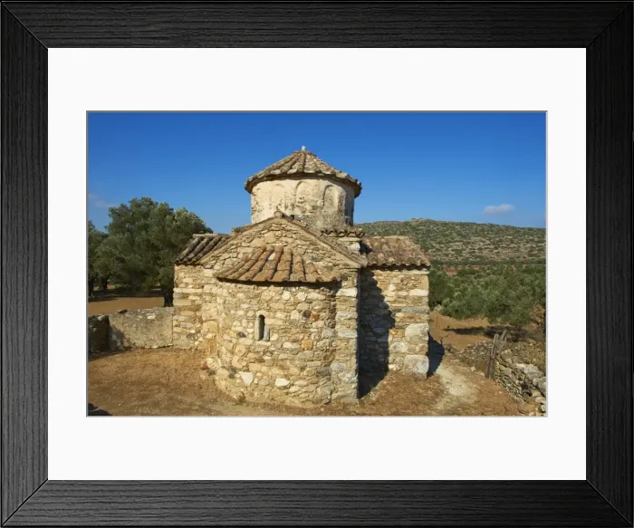 Framed Print : Agio Apostoli, Byzantine church in the olive trees, Naxos, Cyclades Islands Framed Print : Agio Apostoli, Byzantine church in the olive trees, Naxos, Cyclades Islands