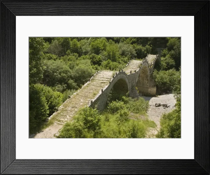 Framed Print : Lazaridis (Kontodimos) bridge, dating from 1753, Kipi, Zagoria mountains