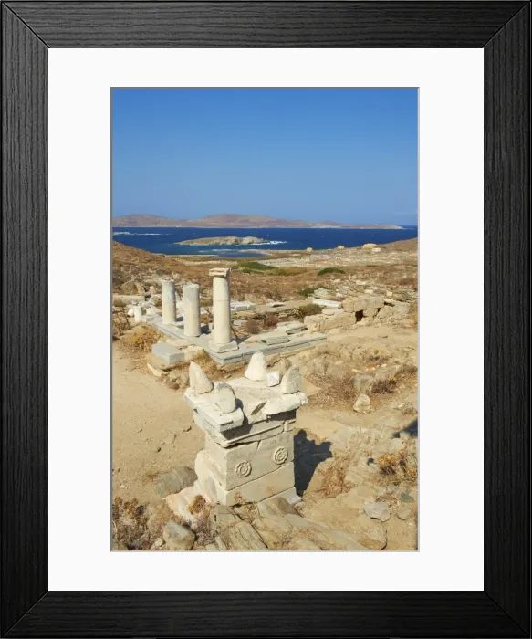 Framed Print : Archaeological site, Delos, UNESCO World Heritage Site, Cyclades Islands Framed Print : Archaeological site, Delos, UNESCO World Heritage Site, Cyclades Islands