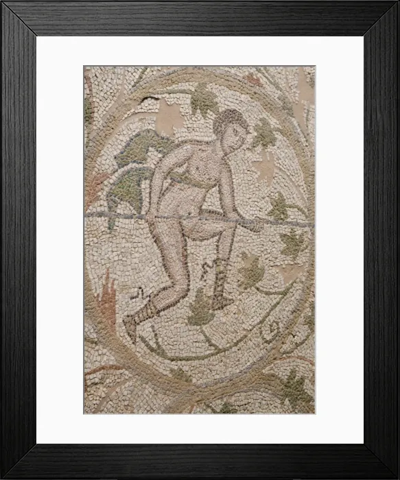 Framed Print : Mosaic, Nicopolis Roman city, Epiros, Greece, Europe