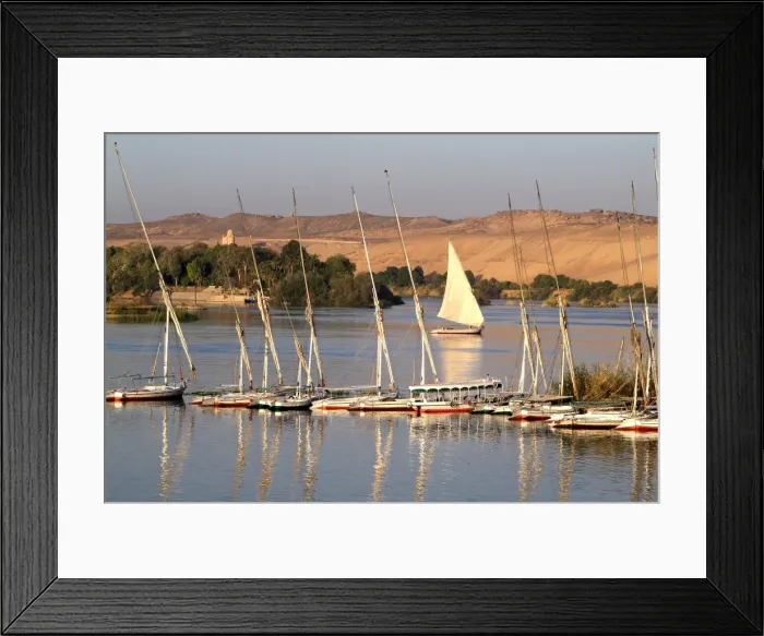 Framed Print : Nile scene near Aswan, Egypt, North Africa, Africa Framed Print : Nile scene near Aswan, Egypt, North Africa, Africa