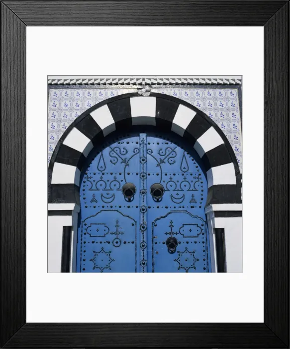 Framed Print : Traditional Tunisian doorway, Sidi Bou Said, Tunisia, North Africa, Africa Framed Print : Traditional Tunisian doorway, Sidi Bou Said, Tunisia, North Africa, Africa