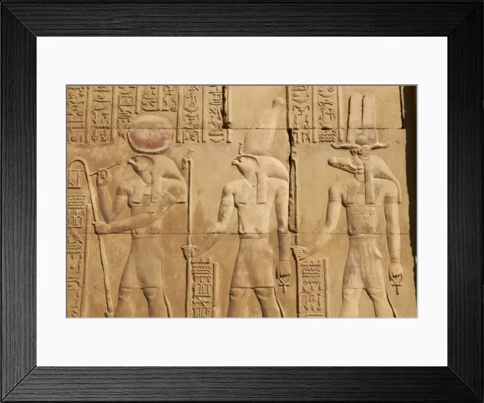Framed Print : Bas relief, Temple of Sobek and Haroeris, Kom Ombo, Egypt, North Africa, Africa Framed Print : Bas relief, Temple of Sobek and Haroeris, Kom Ombo, Egypt, North Africa, Africa