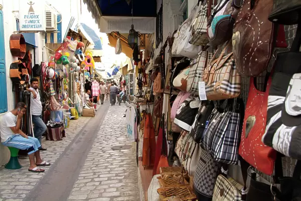 Bazaar in Houmt Souk, Island of Jerba, Tunisia, North Africa, Africa