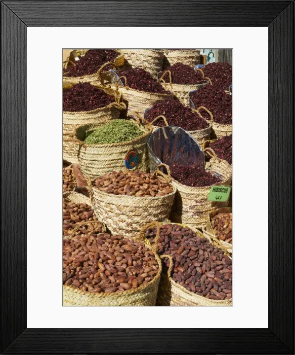 Framed Print : Spices and dates for sale in the market or souk of Aswan, Egypt, North Africa, Africa Framed Print : Spices and dates for sale in the market or souk of Aswan, Egypt, North Africa, Africa