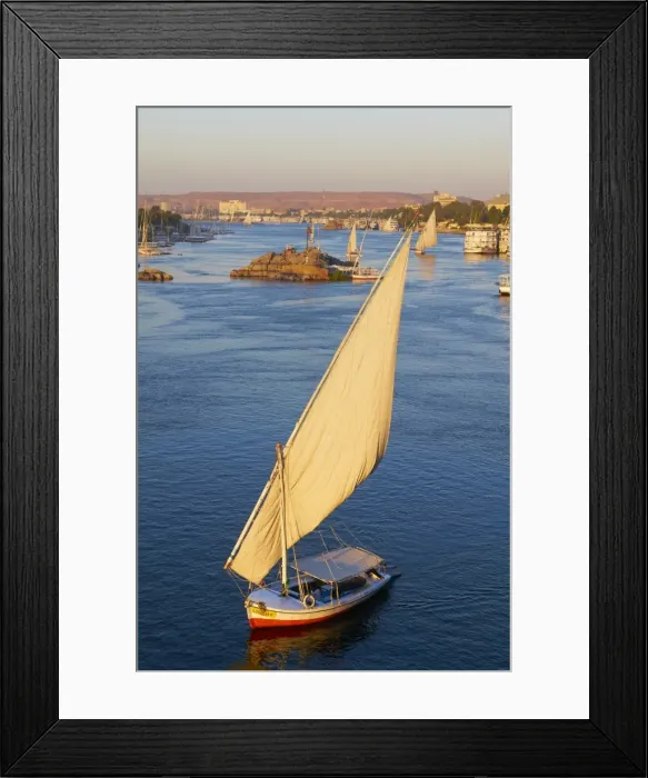 Framed Print : Feluccas on the River Nile, Aswan, Egypt, North Africa, Africa Framed Print : Feluccas on the River Nile, Aswan, Egypt, North Africa, Africa