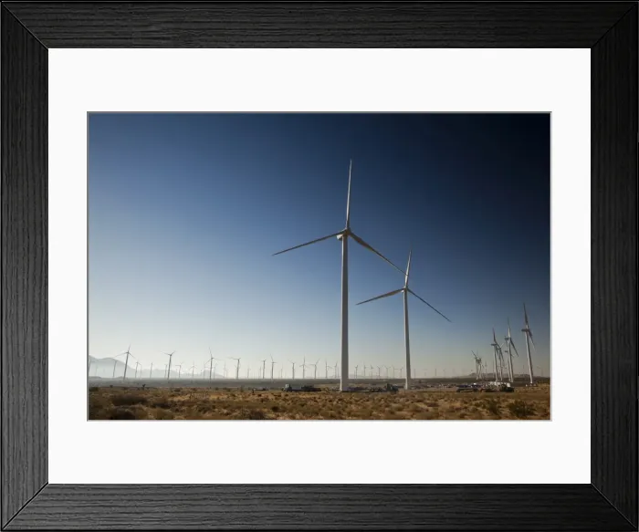 Framed Print : Very large wind turbines just outside Mojave, California, United States of America, North America Framed Print : Very large wind turbines just outside Mojave, California, United States of America, North America