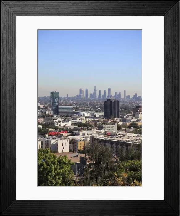 Framed Print : Hollywood and downtown skyline, Los Angeles, California, United States of America, North America Framed Print : Hollywood and downtown skyline, Los Angeles, California, United States of America, North America