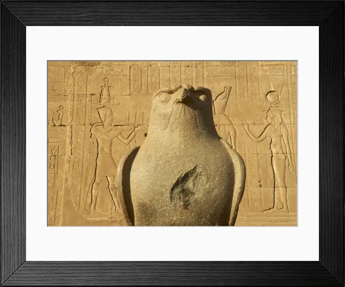 Framed Print : Statue of falcon, Temple of Horus, Edfu, Egypt, North Africa, Africa Framed Print : Statue of falcon, Temple of Horus, Edfu, Egypt, North Africa, Africa