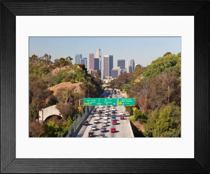 Framed Print : Pasadena Freeway (CA Highway 110) leading to Downtown Los Angeles, California, United States of America, North America Framed Print : Pasadena Freeway (CA Highway 110) leading to Downtown Los Angeles, California, United States of America, North America