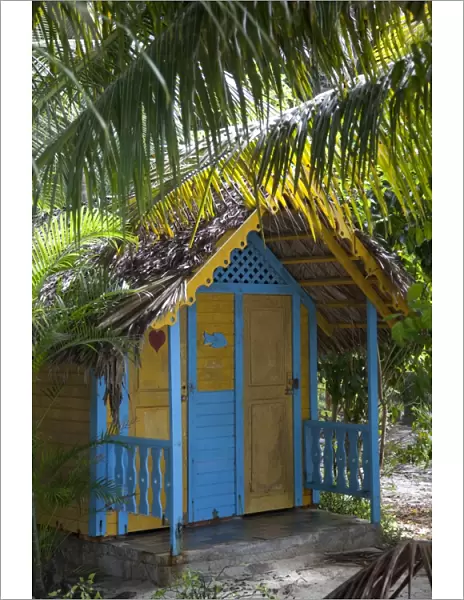 Colourful hut, Saona Island, Dominican Republic, West Indies, Caribbean, Central America