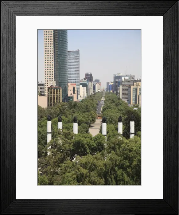 Framed Print : View of Paseo de la Reforma, Monumento a los Ninos Heroes, skyline, park, Chapultepec Hill, Chapultepec, Mexico City, Mexico, North America Framed Print : View of Paseo de la Reforma, Monumento a los Ninos Heroes, skyline, park, Chapultepec Hill, Chapultepec, Mexico City, Mexico, North America