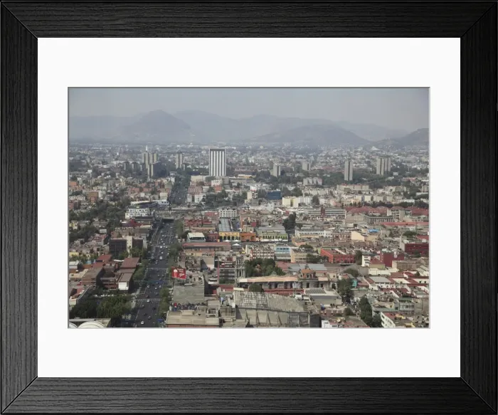 Framed Print : View over Mexico City Center, Mexico City, Mexico, North America Framed Print : View over Mexico City Center, Mexico City, Mexico, North America