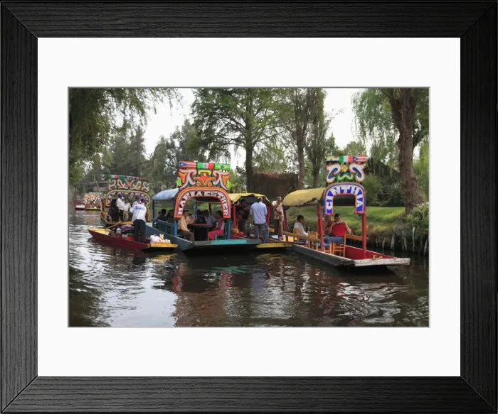 Framed Print : Brightly painted boats, Xochimilco, Trajinera, Floating Gardens, Canals, UNESCO World Heritage Site, Mexico City, Mexico, North America Framed Print : Brightly painted boats, Xochimilco, Trajinera, Floating Gardens, Canals, UNESCO World Heritage Site, Mexico City, Mexico, North America
