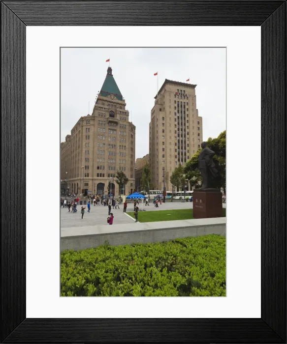 Framed Print : The Peace Hotel and Old Bank of China buildings on the Bund, two of Shanghais famous 19th century European style buildings, Shanghai, China, Asia Framed Print : The Peace Hotel and Old Bank of China buildings on the Bund, two of Shanghais famous 19th century European style buildings, Shanghai, China, Asia
