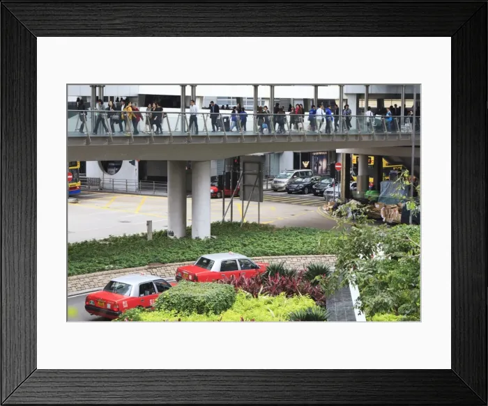 Framed Print : Commuters and taxis in Central, Hong Kong Island, Hong Kong, China, Asia Framed Print : Commuters and taxis in Central, Hong Kong Island, Hong Kong, China, Asia