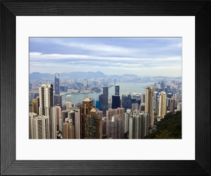 Framed Print : Hong Kong cityscape viewed from Victoria Peak, Hong Kong, China, Asia Framed Print : Hong Kong cityscape viewed from Victoria Peak, Hong Kong, China, Asia