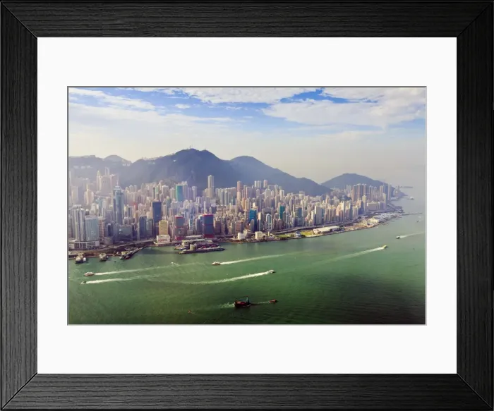Framed Print : Cityscape of Hong Kong Island and Victoria Harbour, Hong Kong, China, Asia Framed Print : Cityscape of Hong Kong Island and Victoria Harbour, Hong Kong, China, Asia